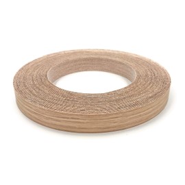 Edge Supply Red Oak 7/8" X 25' Roll Preglued, Wood Veneer Edge Banding, Flexible Wood Tape, Easy Application Iron On with Hot Melt Adhesive. Smooth Sanded Finish Veneer Edging. Made in USA.