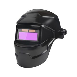 Solar Powered Auto Darkening Welding Helmet,True Color Welding Hood,Clear Safety Welder Mask for Tig Mig ARC Weld Plasma Cut Grinding (Black)