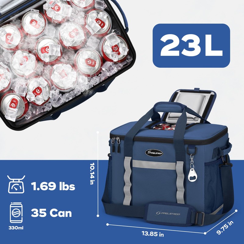 Maelstrom Soft Cooler Bag, Collapsible Leakproof Cooler for 35 Cans