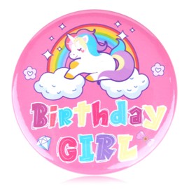 Happy Birthday Pin, Cartoon Birthday Lapel Badge Pins Cartoon Brooch Buttons Costume Accessory for Bday Party