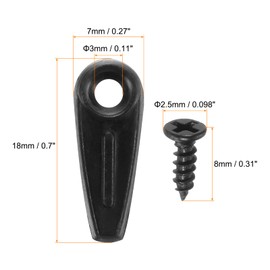 QUARKZMAN Pack of 50 Picture Frames Back Wall Hardware Clips with 50 Pieces Screwdriver Knob Mounting Kit Picture Frame Back Wall Clips for Hanging Pictures, Drawings, Black