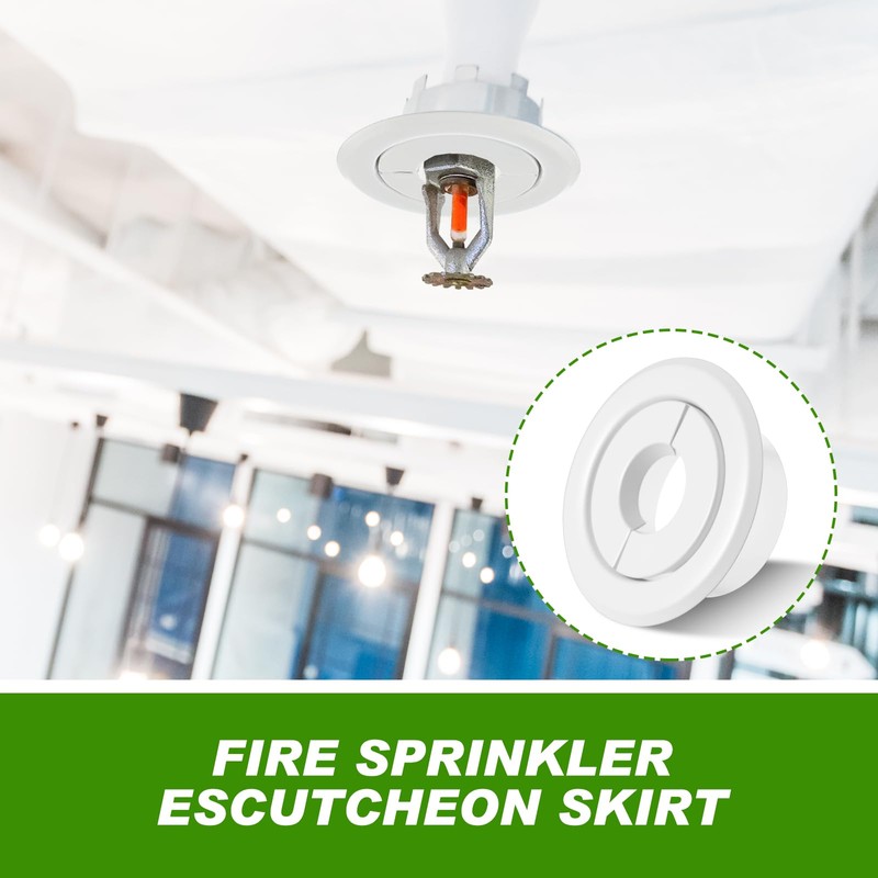 Shimeyao 12 Pcs Retrofit Recessed Fire Sprinkler Escutcheon 1/2" IPS