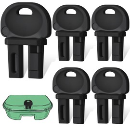 Qualirey 5 Pcs Mouse Station Key Rat Bait Stations Replacement Key Indoor Outdoor, Compatible with EZ Klean Rat Station and FBS Fly Stations (Black)