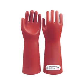 GOL-SIV Rubber Electrical Insulated Gloves, Resistant 10kV High Voltage Electrical Insulating Gloves For Lineworker (Red,one size)