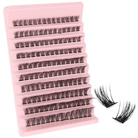 MOTIBACK Cluster Lashes 8-16mm Individual Eyelash Extensions, Individual Eyelashes, 140 Pcs for DIY at Home - Create Dramatic Volume and Length, Perfect eyelashes for Manga Fans