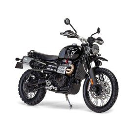 DCD Triumph Scrambler 1200 Bond Edition 2021 Diecast Model 1/12 Scale Movie Motorcycle in Black James Bond 'No Time Die' Style