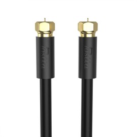 Postta Coaxial Cable(40 Feet) Triple Shielded Digital RG6 Antenna Cable with F-Male Connector Pin-Black
