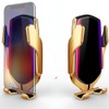 R1 10W Automatic Clamping Car Wireless Charger Gold Color(For Android