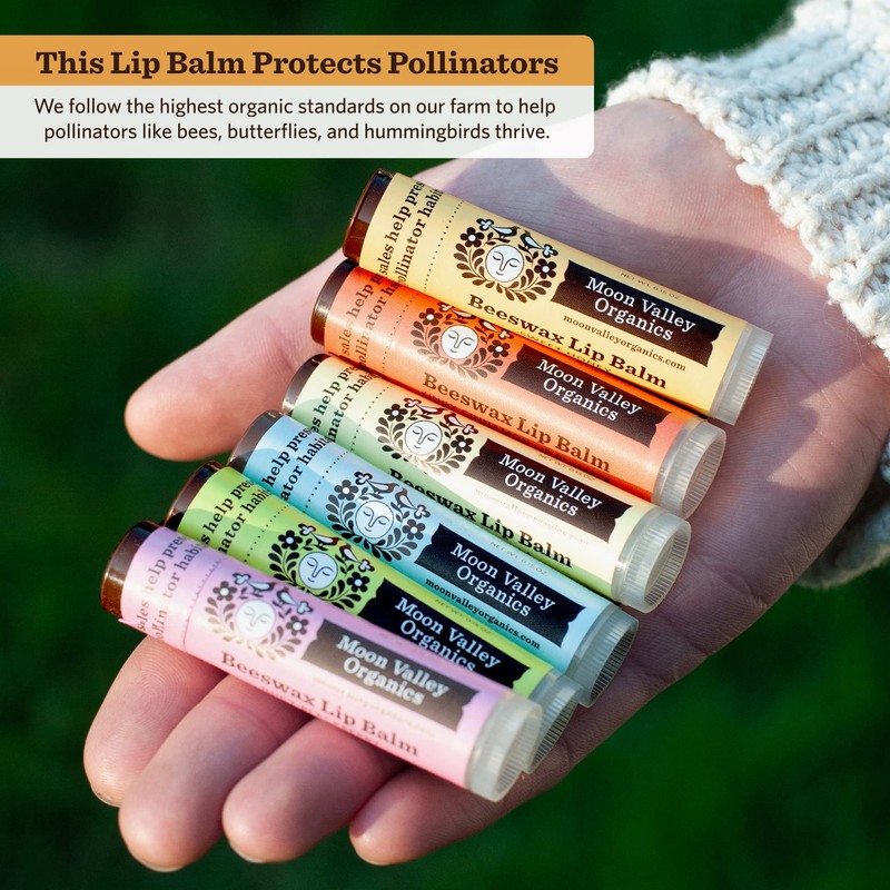 Moon Valley Organics Beeswax Lip Balm for Moisturizing Lips and