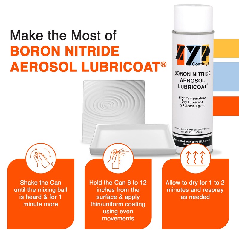 ZYP Coatings Boron Nitride Aerosol Lubricoat (Glass Mold Release) /