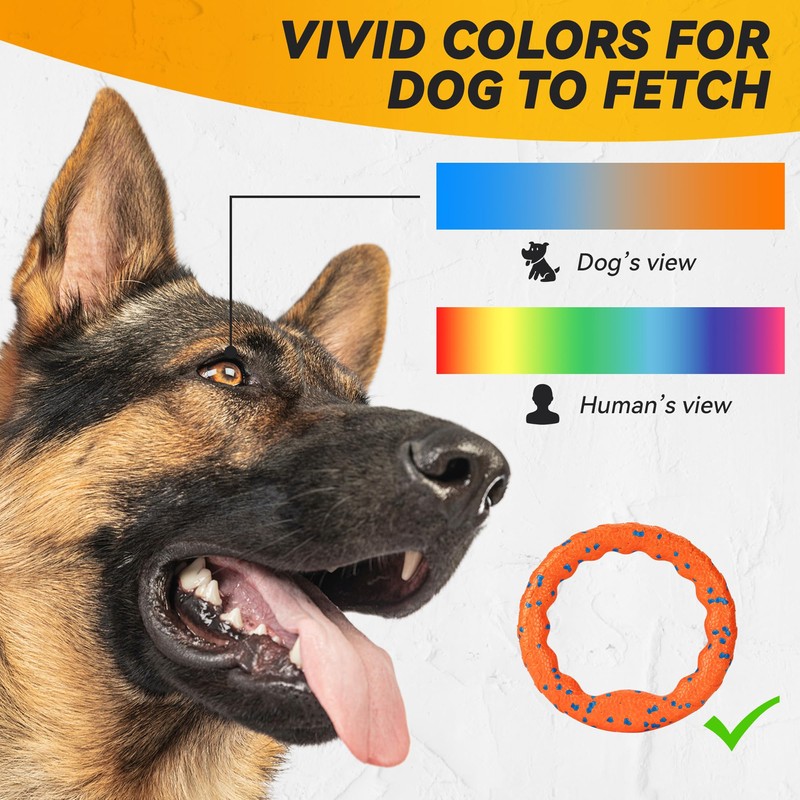 FUSOTO Dog Ring Toy, Tough Dog Toy, Dog Ring Chew