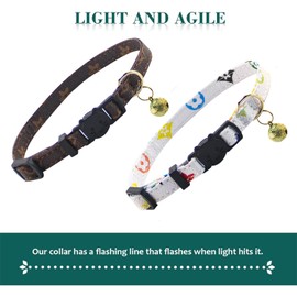 Yizepet Cat Collars, Breakaway Kitten Collar, Cute Kitty Collar in 2 Pack, Pet Supplies Accessories