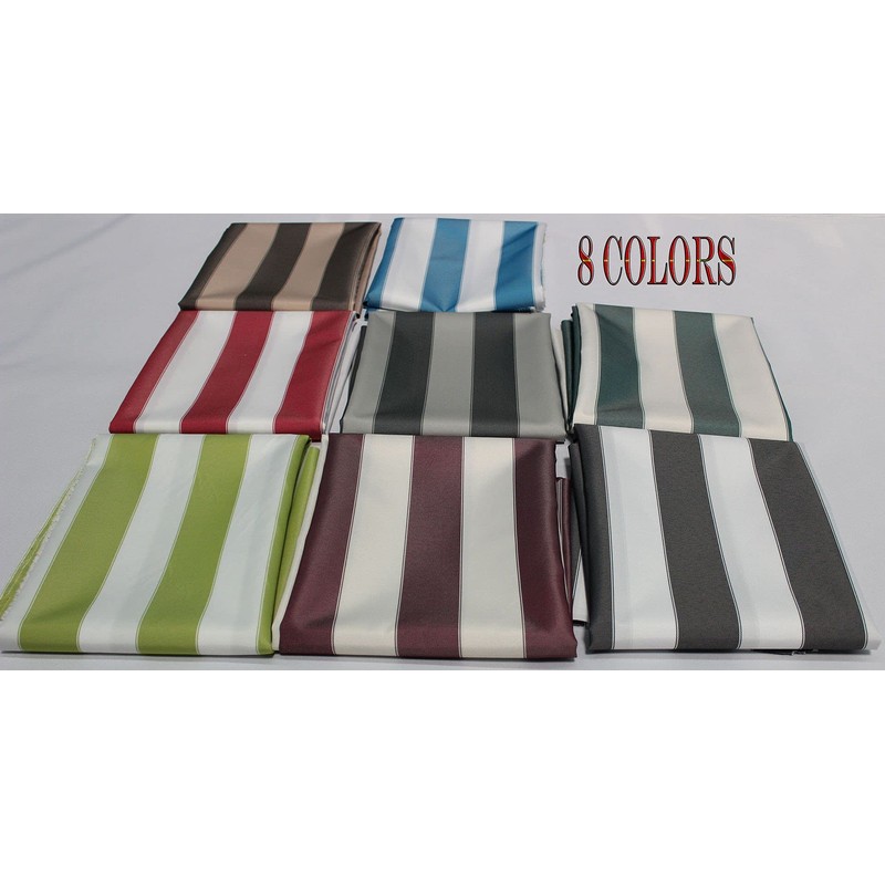 STRIPE CANVAS AWNING FABRIC WATERPROOF OUTDOOR FABRIC 60" Blue/WHTE (1