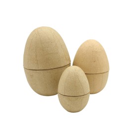 Paper Mache Nesting Easter Eggs, Easter Craft Egg Supplies DIY Blank Paper Mache Eggs Fillable Paintable Craft Eggs for Easter DIY Craft and Party Ornaments Egg Hunt Classroom Sunday School Craft (6)