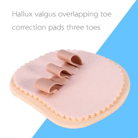 Toe Splint, Toe Corrector Pad, Toe Overlap Corrector, 1 Pcs 3 Toe Right Three Hammer Toe Overlap Corrector Crooked Straightener Protector Pad for Toes Bent, Hallux Varus and Hammer Toe