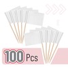 Mr. Pen- Blank Toothpick Flags, White, 100 Pcs, Cheese Markers,
