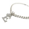 iJewelry2 Kings and Queens Crowned Letter E Crystals Pendant Silver-Tone