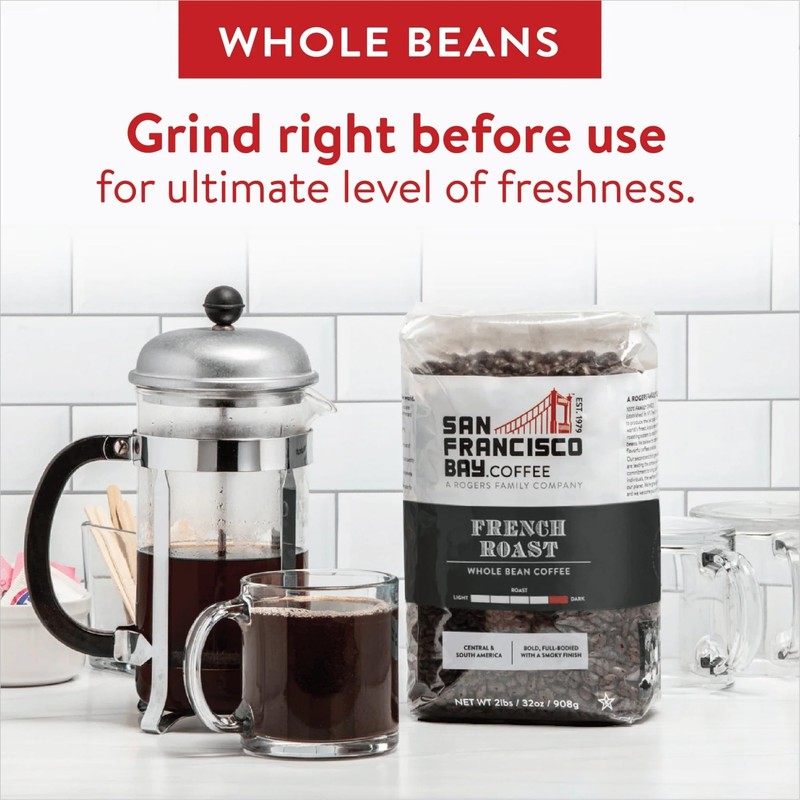 San Francisco Bay Coffee - Dark Roast Whole Bean Coffee