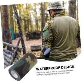 Kisangel 2sets Cohesive Non-Woven Fabric Tapes Water Resistant Camo Pattern Strips for Tools 2pcs*2