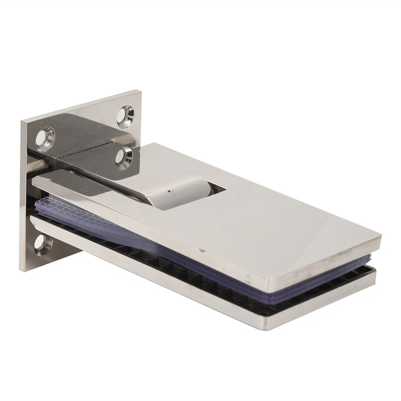 90 Degree Bathroom Door Clip Stainless Steel DoubleSided Shower Glass