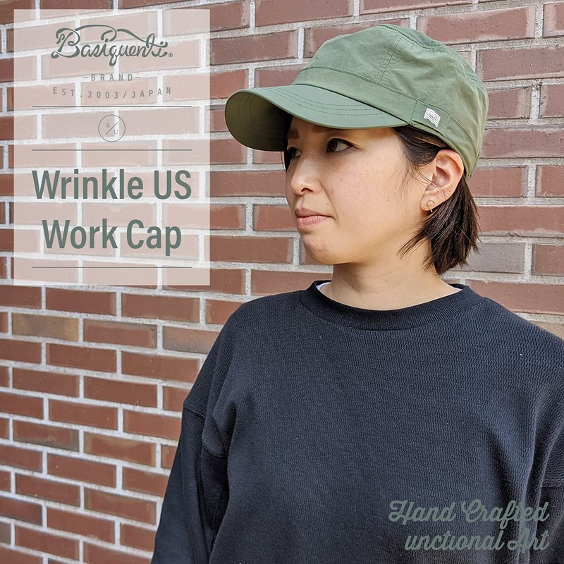 Basic Ench Wrinkle US Work Work Cap, Large Size, Hat,