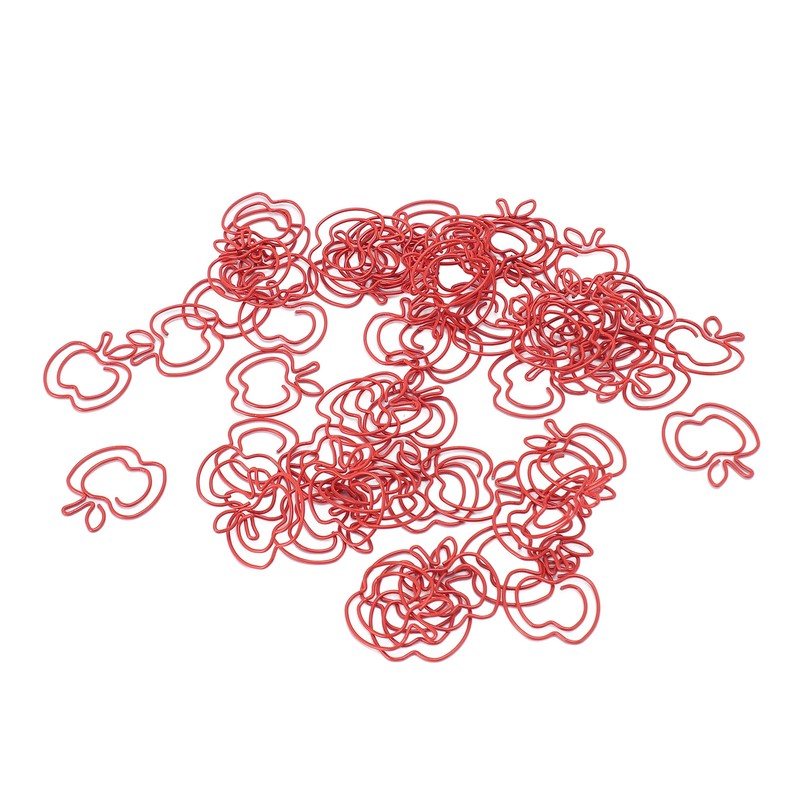 100 Pcs Paper Clip Cute Fruit Shaped Electroplated Metal Decorative