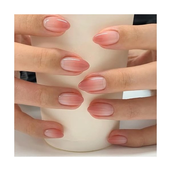 Curvlife 30pcs Press on Nails, Acrylic Fake Nail with Apricot