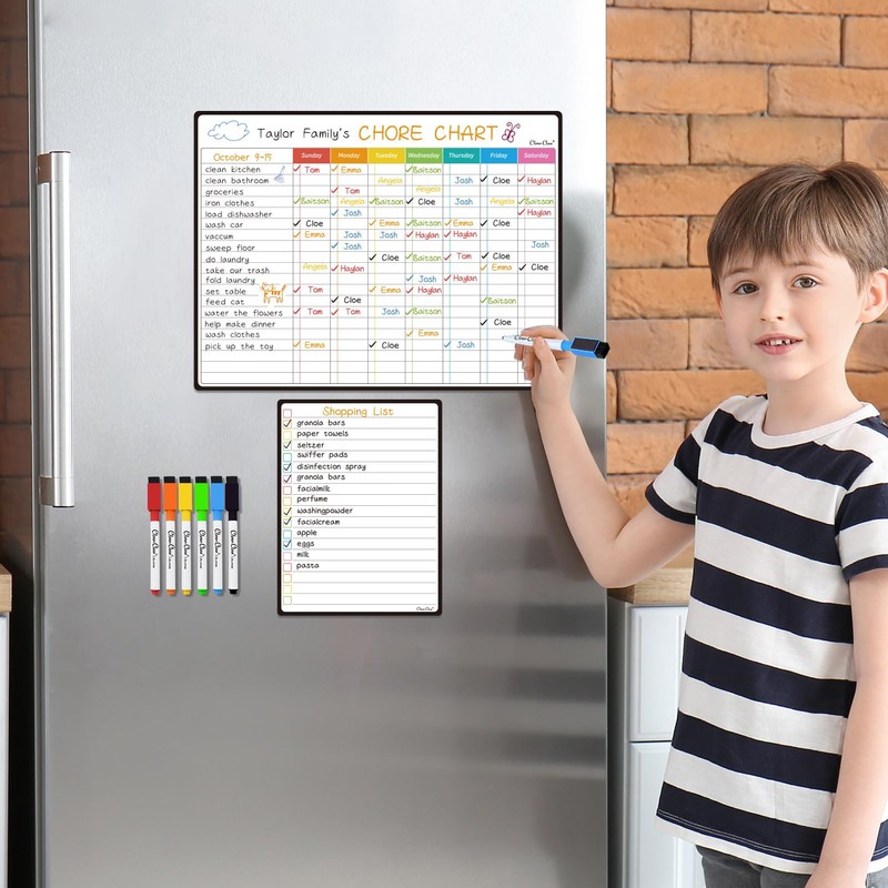 Magnetic Dry Erase Chore Chart - 14.5"x11" Chore Chart for