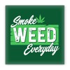 Smoke Weed Everyday mit Hanfblatt Motiv Kühlschrankmagnet - Lustige Kühlschrankmagnete