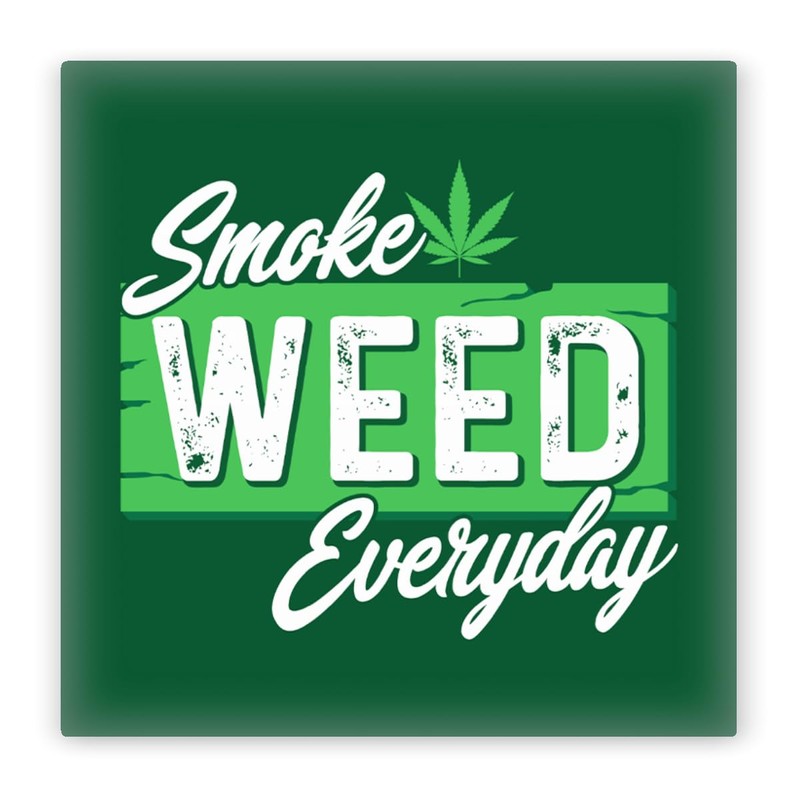 Smoke Weed Everyday mit Hanfblatt Motiv Kühlschrankmagnet - Lustige Kühlschrankmagnete