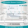 YNL Shower Curtain Rod 34-96 Inches, Non-Slip, Never Rust, No