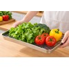 Stainless Steel Baking Pan with Wire Rack for Oven Cooking