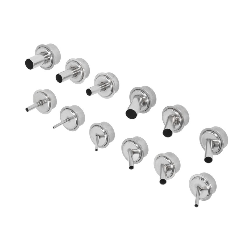 12Pcs Universal Hot Air Gun Nozzle Stainless Steel Standard Size
