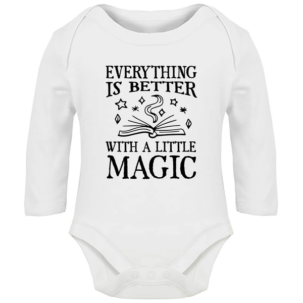 Hippowarehouse Everything is Better with a Little Magic Baby Vest