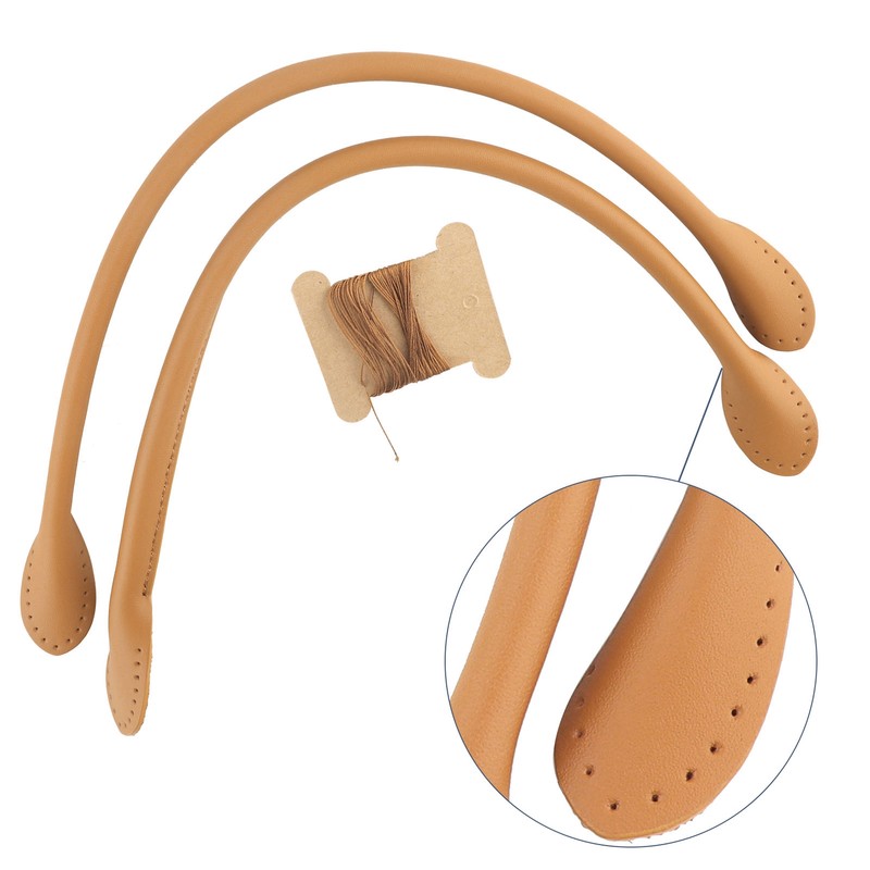 2Pcs Genuine Leather Bag Straps Handle for DIY Hand Accessories