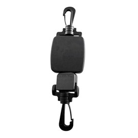 ABYSSTAR Stainless Steel Retractor with Carabiner Hook and Lead - 40cm 40, Black, L