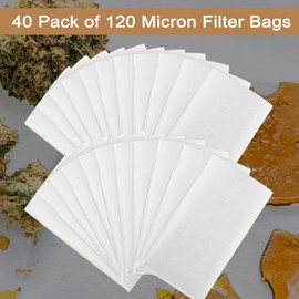 120 Micron Food Grade Nylon Tea Filter Bags 2.5"x4.5" Pressable Rosin, Filter Tea 40 Pack