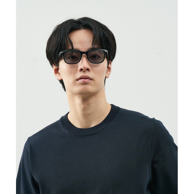 [ゾフ] ウェリントン型 サングラス｜ レザー調 ラバーテンプル ズレ落ちにくい ユニセックス 男女兼用 ズレ落ち防止 紫外線対策