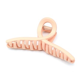 QinGoo Large Mat Hair Clip, Pink, Tightly Rolled, Hair Clip, Hair Accessory, Cute, Stylish, Korean Resin, 1 Piece, 3.9 inches (10 cm) (Baby Pink)