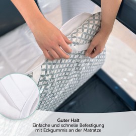 MAKIAN Waterproof Bed Insert - Mattress Topper 60 x 120 cm - Molleton Mattress Protector Made of Cotton - Oeko-Tex® Standard 100 Tested, Waterproof & Hygienic - Boil-proof and Suitable for Tumble