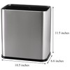 Coloch Small Metal Trash Can, 2.6 Gallon(10L) Slim Size Wastebasket