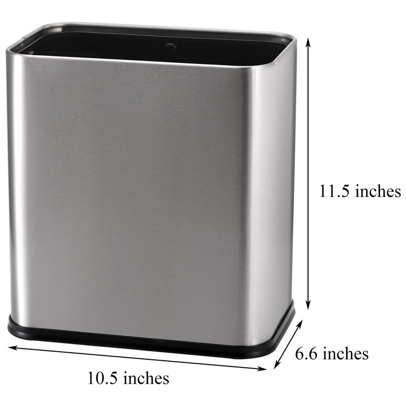 Coloch Small Metal Trash Can, 2.6 Gallon(10L) Slim Size Wastebasket