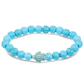 HLenyoy Sea Turtle Bracelet Elastic Stretch Bracelet for Girls Women Valentine's Day