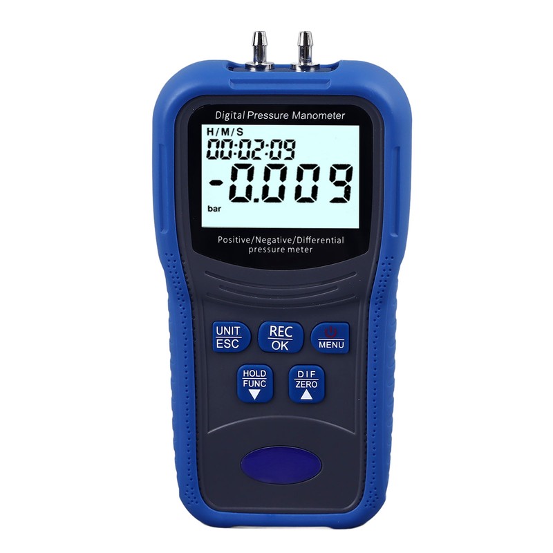 Digital Manometer High Accuracy 11 Units LCD Backlit Air Differential