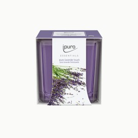 ipuro - dekorative lavender touch Duftkerze - minimalistische & puristische im Glas - intensive Duftkerzen mit besinnlichen Lavendel Noten - stilvolle Kerze 125 g
