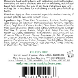 Mario Badescu Crema de Manos con Frutas y Vitamina A – Hidratante Ligera con Alfa Hidroxiácidos y Ácido Salicílico | Suaviza, Exfolia e Hidrata Intensamente | 118 ml