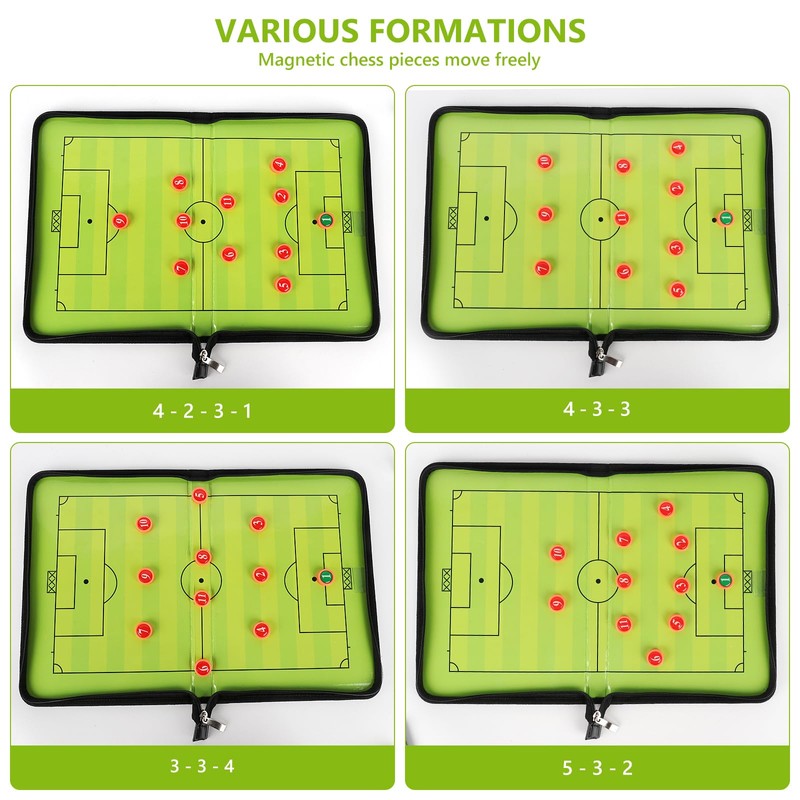 LUFEIS Football Tactical Board, Trainer Folder, Portable Trainer Folder with