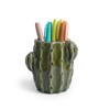 Zaposcca Ceramic Cactus Pen Holder, Cactus Decor Cute Pencil Holder,