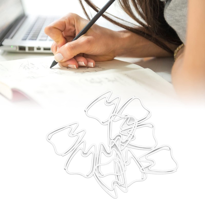 Paper Clips, 100 Pieces Tooth Shaped Paper Clips, Memo Note