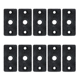 Pastlla 10 Pcs Ceiling Flange Hanger Plate, Iron Threaded Rod Plumbing Plate Connector, for Building Ceilings, Pipe Connective Projects, Plumbing and Industrial Decor(1/2")